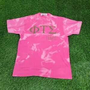 Vintage 90s Phi-Tau-Sigma Shirt Womens XL 22x28 Pink Greek